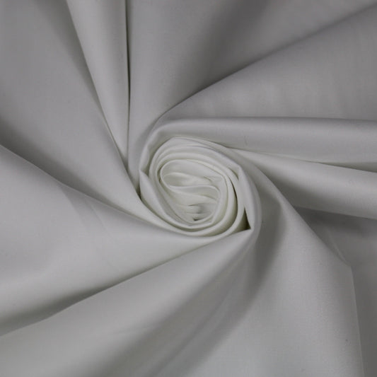 Tissu gabardine fine de coton - blanc - photo 1/3 | So Tissus