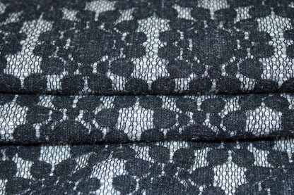 Coupon de 2 mètres - dentelle épaisse -  noir - photo 2/4 | So Tissus