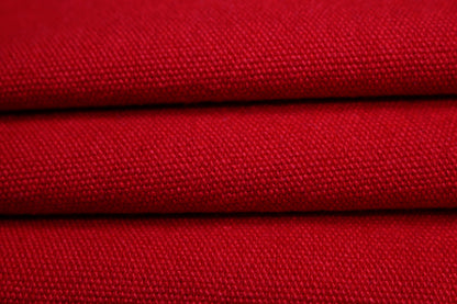 Tissu toile piqué coton - rouge - photo 2/3 | So Tissus