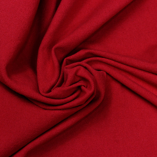 Tissu toile piqué coton - rouge - photo 1/3 | So Tissus