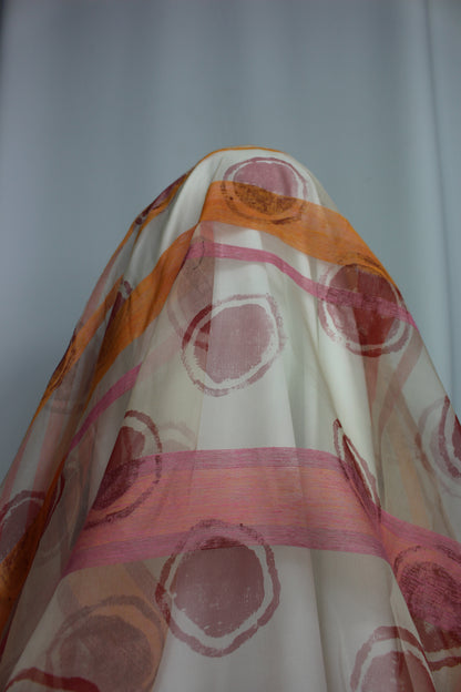 Tissu organza de soie - imprimé géométrique - photo 3/7 | So Tissus