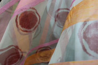 Tissu organza de soie - imprimé géométrique - photo 5/7 | So Tissus