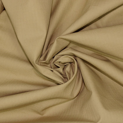 Tissu gabardine coton - à carreaux ton sur ton - beige - photo 1/3 | So Tissus