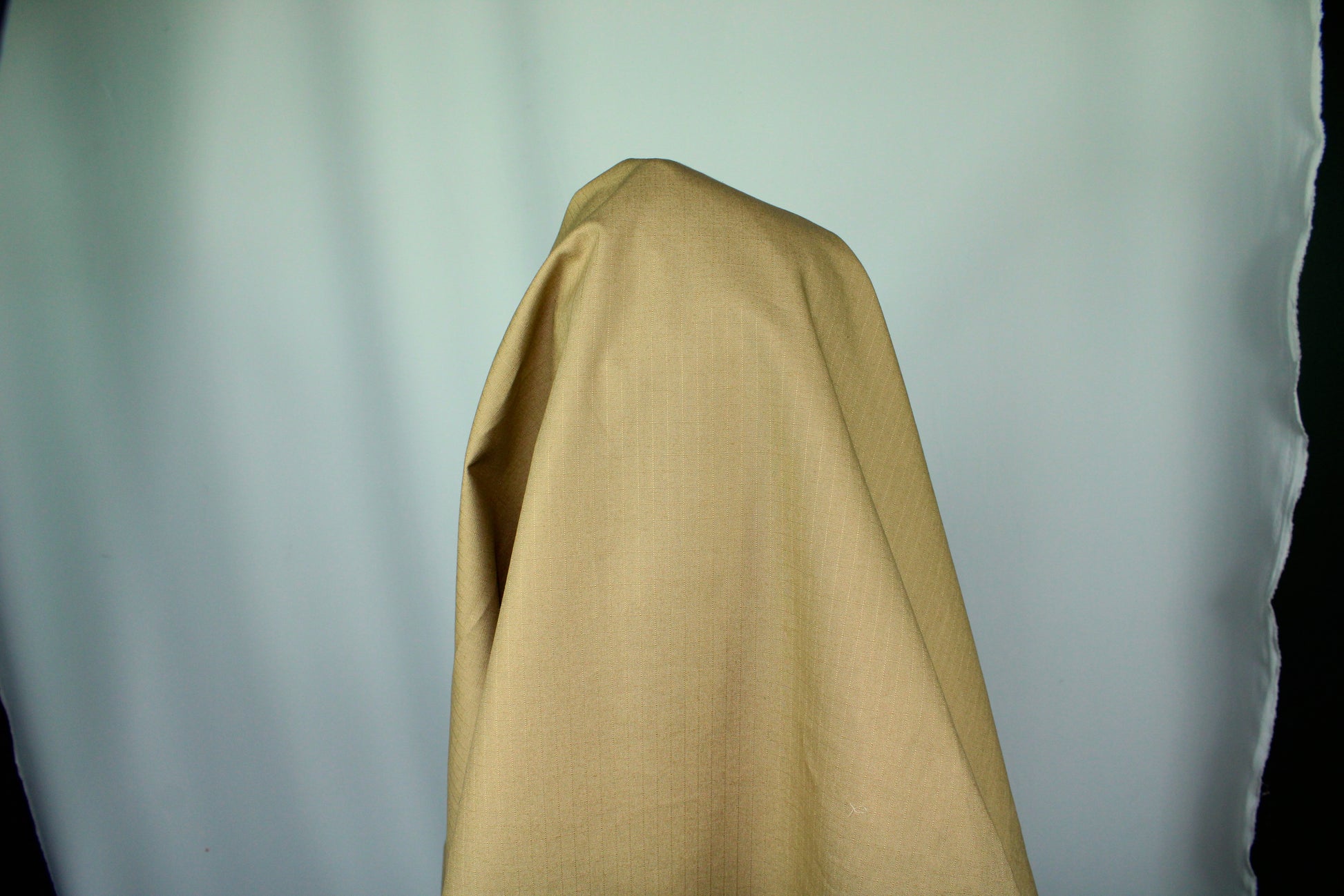 Tissu gabardine coton - à carreaux ton sur ton - beige - photo 3/3 | So Tissus