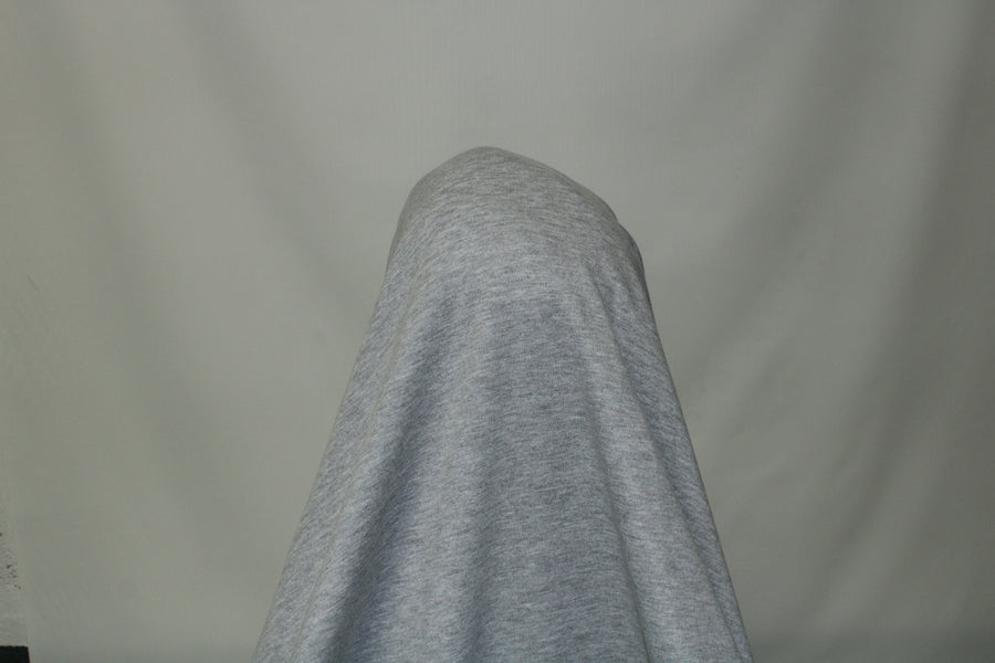 Tissu molleton - gris chiné clair