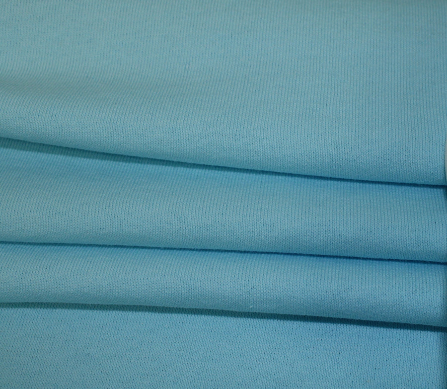 Tissu molleton - bleu ciel