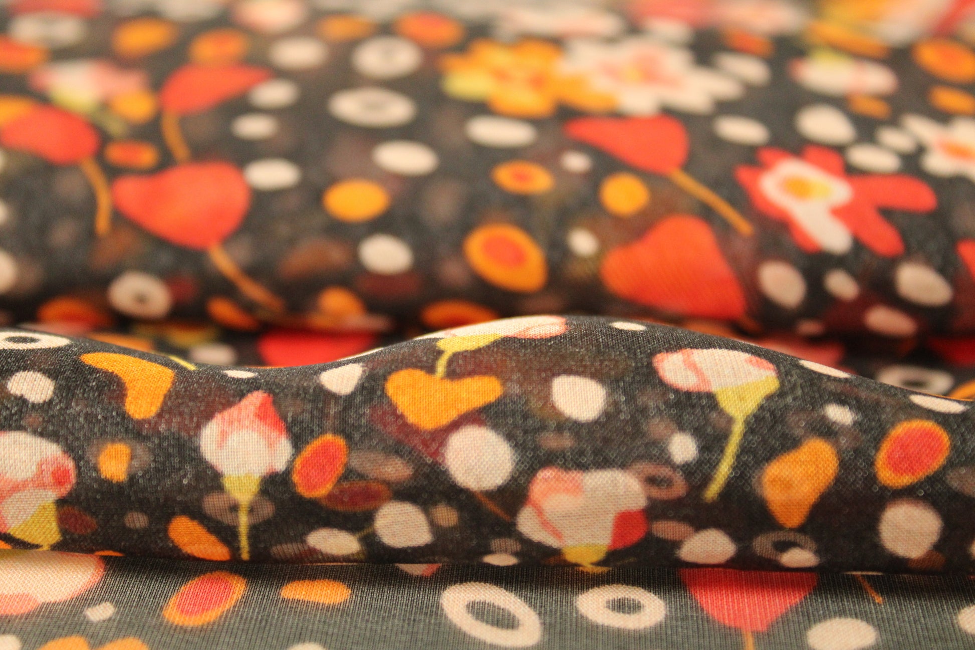 Tissu mousseline de soie - imprimé fleuri - photo 2/5 | So Tissus