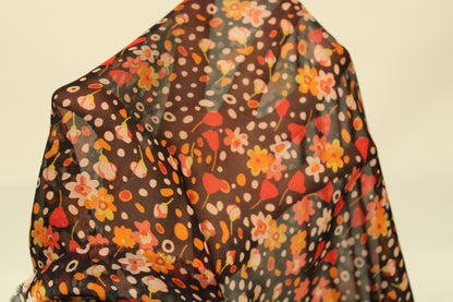 Tissu mousseline de soie - imprimé fleuri - photo 4/5 | So Tissus