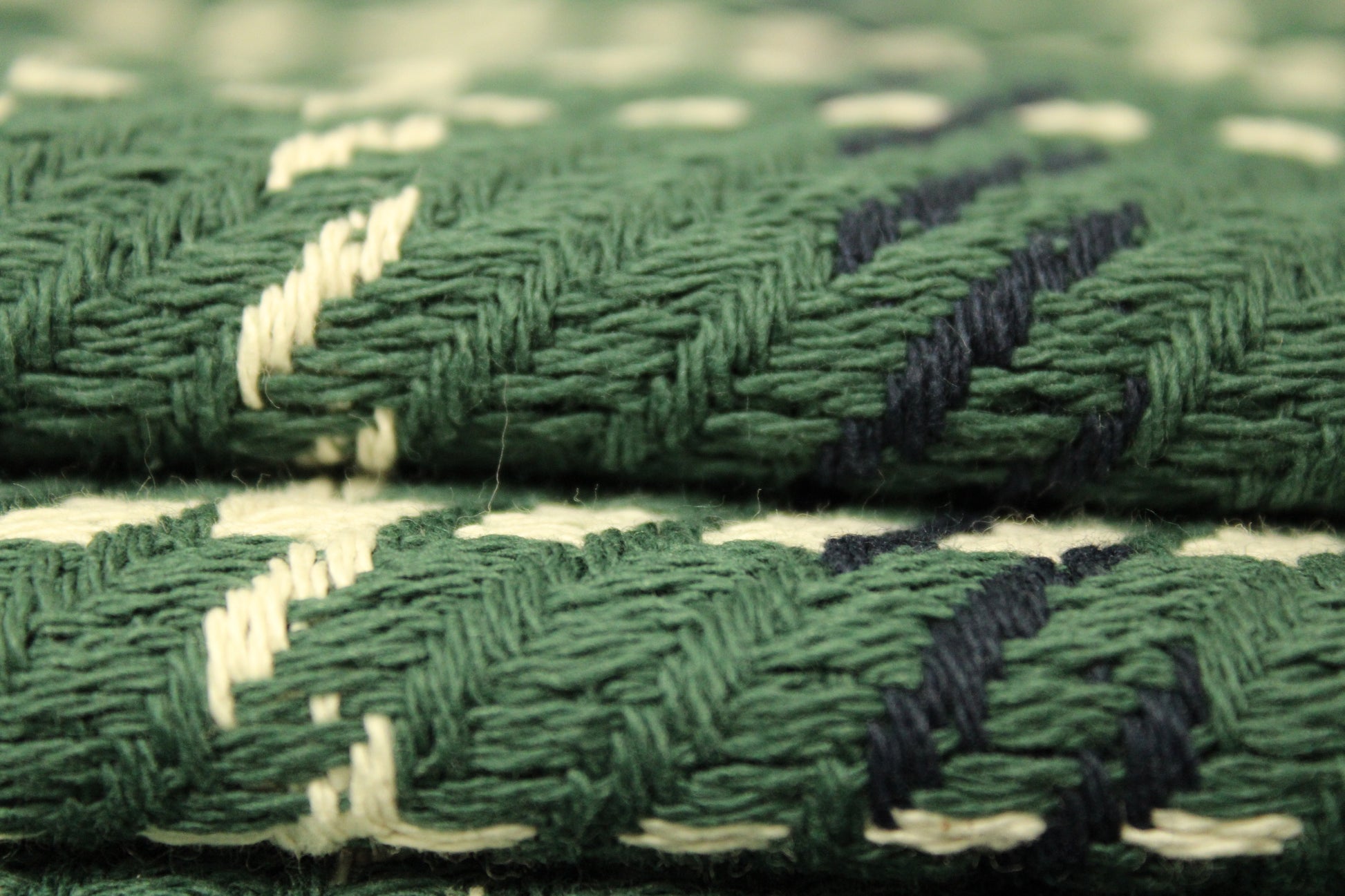 Coupon de 1,2 mètre - tweed coton - à carreaux vert - photo 2/4 | So Tissus
