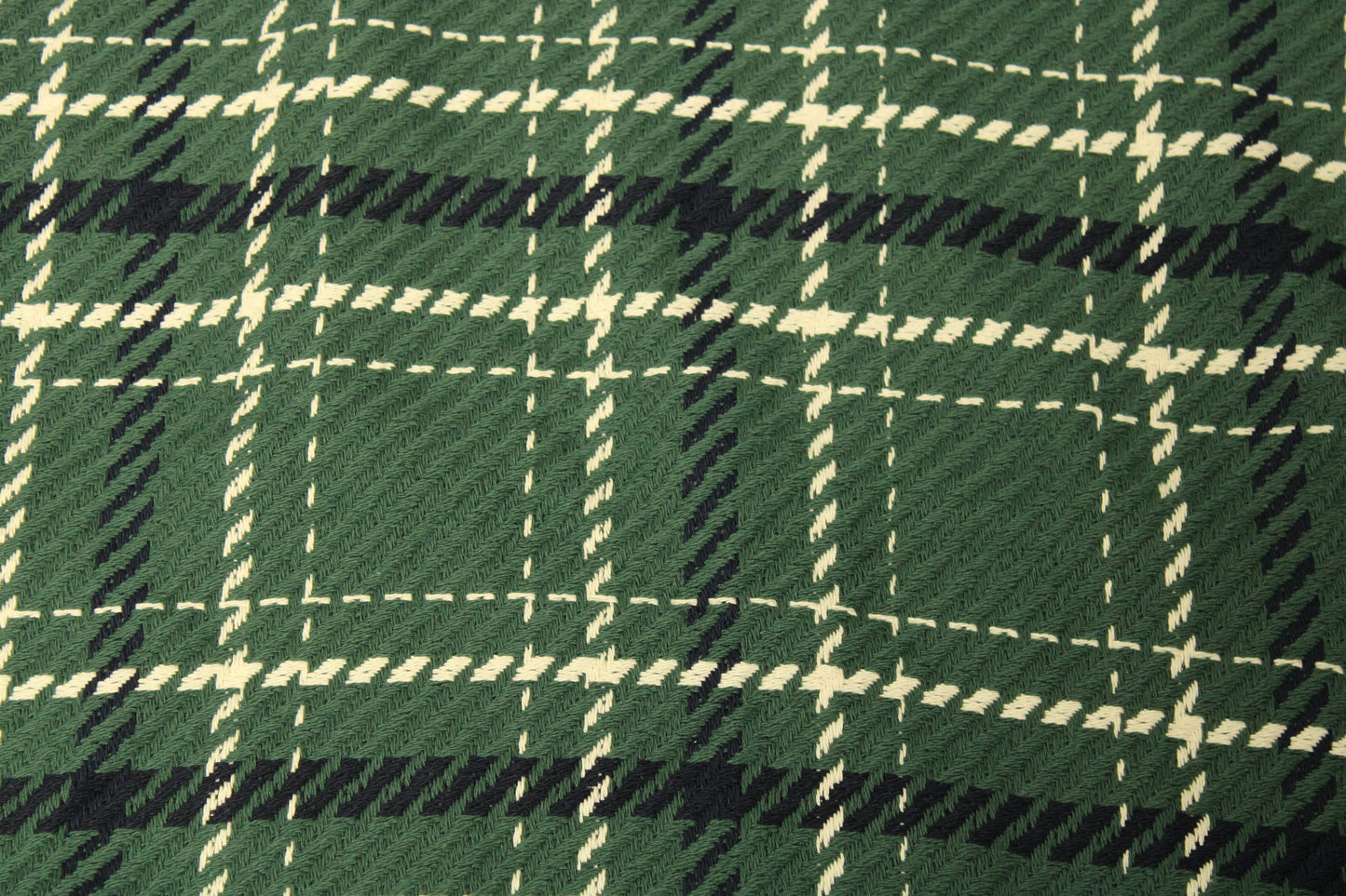 Coupon de 1,2 mètre - tweed coton - à carreaux vert - photo 4/4 | So Tissus