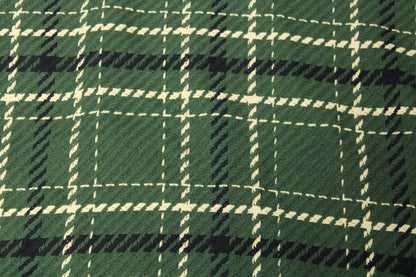 Coupon de 1,2 mètre - tweed coton - à carreaux vert - photo 4/4 | So Tissus