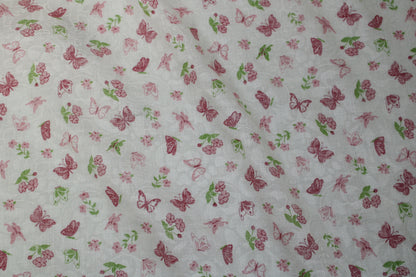 Tissu voile de viscose - fleurs et papillons - photo 4/4 | So Tissus
