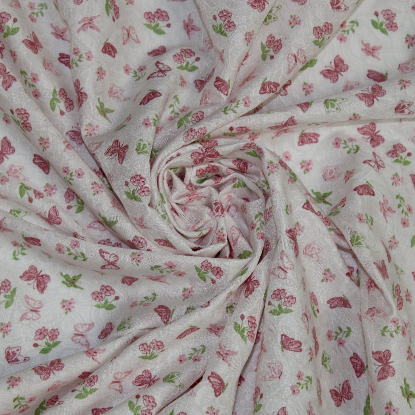 Tissu voile de viscose - fleurs et papillons - photo 1/4 | So Tissus