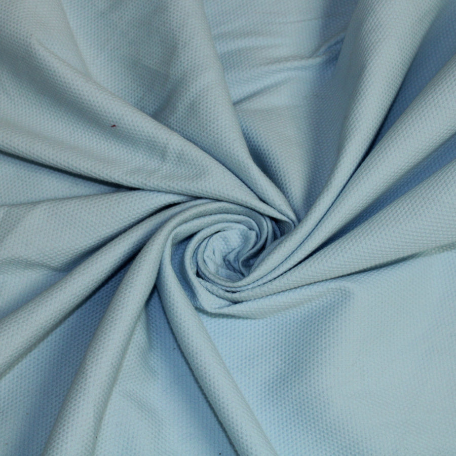 Tissu piqué de coton - bleu ciel