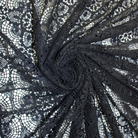 Tissu dentelle - noir - photo 1/5 | So Tissus
