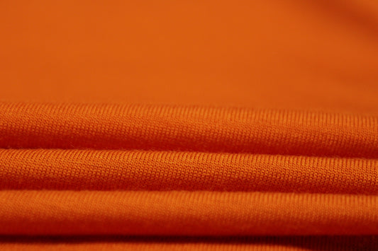 Tissu jersey coton - orange - photo 2/4 | So Tissus