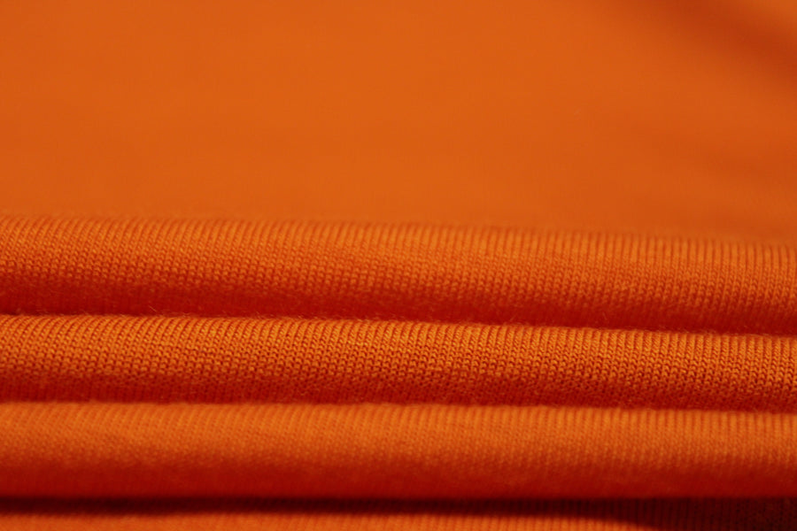 Tissu jersey coton - orange