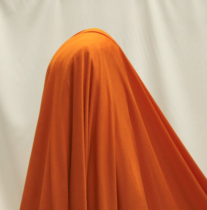 Tissu jersey coton - orange - photo 3/4 | So Tissus