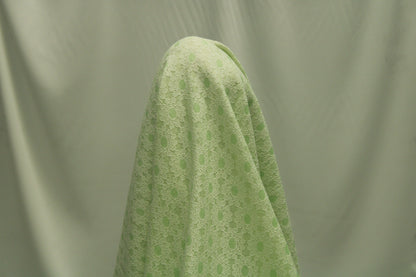 Tissu dentelle épaisse -  vert citron - photo 3/4 | So Tissus