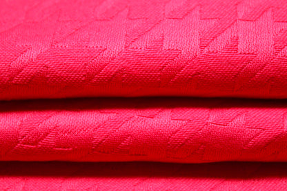 Tissu - gabardine coton - pied de poule - fuchsia - photo 2/4 | So Tissus