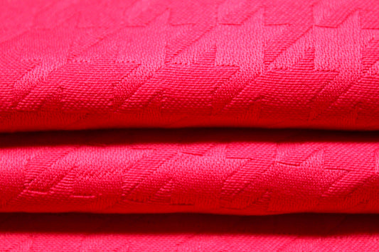Tissu - gabardine coton - pied de poule - fuchsia - photo 2/4 | So Tissus