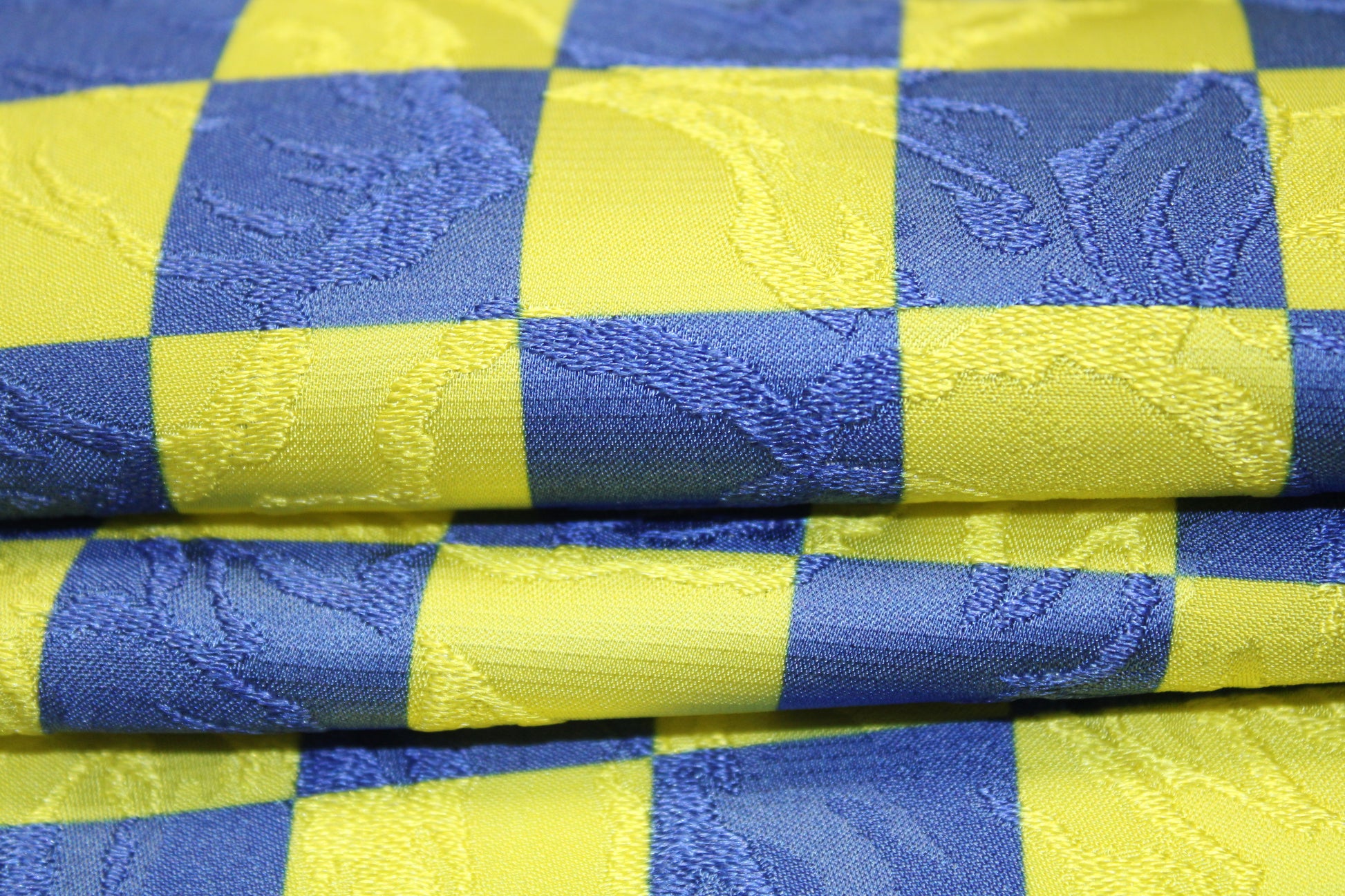 Tissu jacquard de soie - à carreaux - photo 2/4 | So Tissus