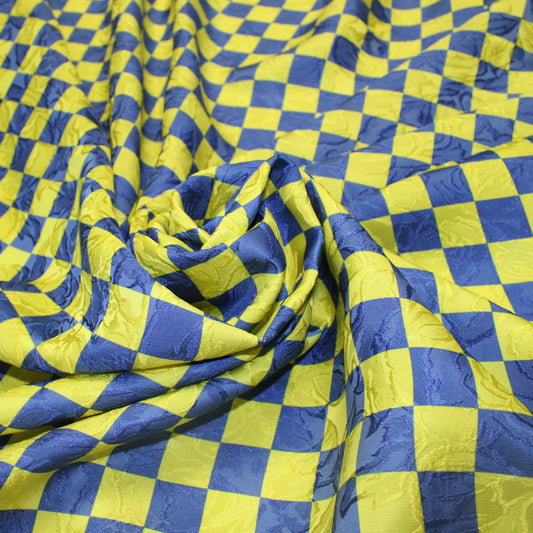 Tissu jacquard de soie - à carreaux - photo 1/4 | So Tissus