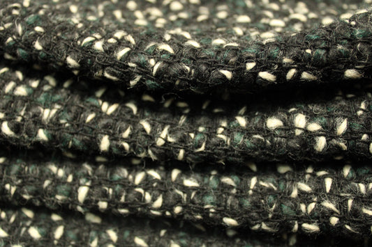Tissu laine bouclette - ton noir - photo 2/3 | So Tissus