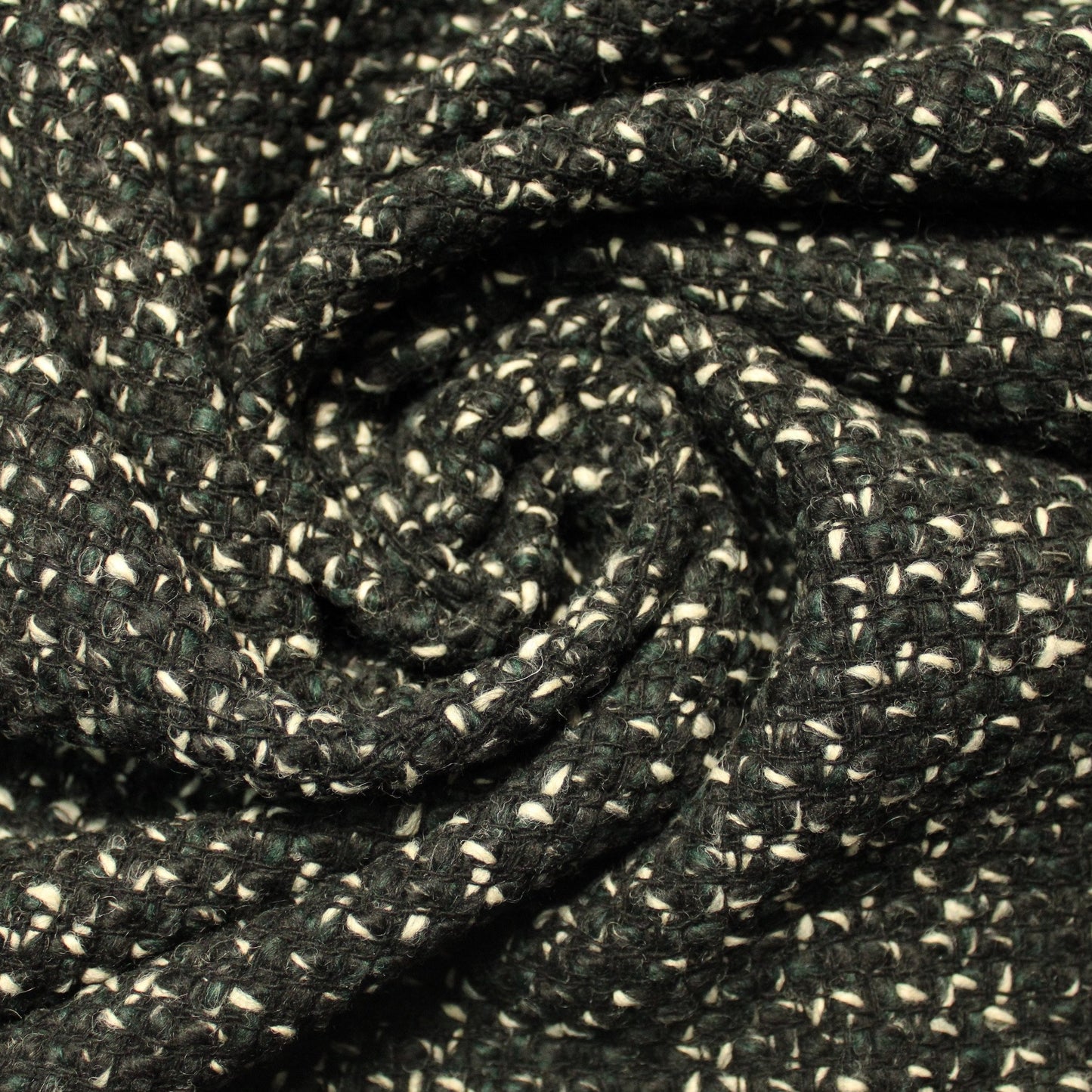 Tissu laine bouclette - ton noir - photo 1/3 | So Tissus