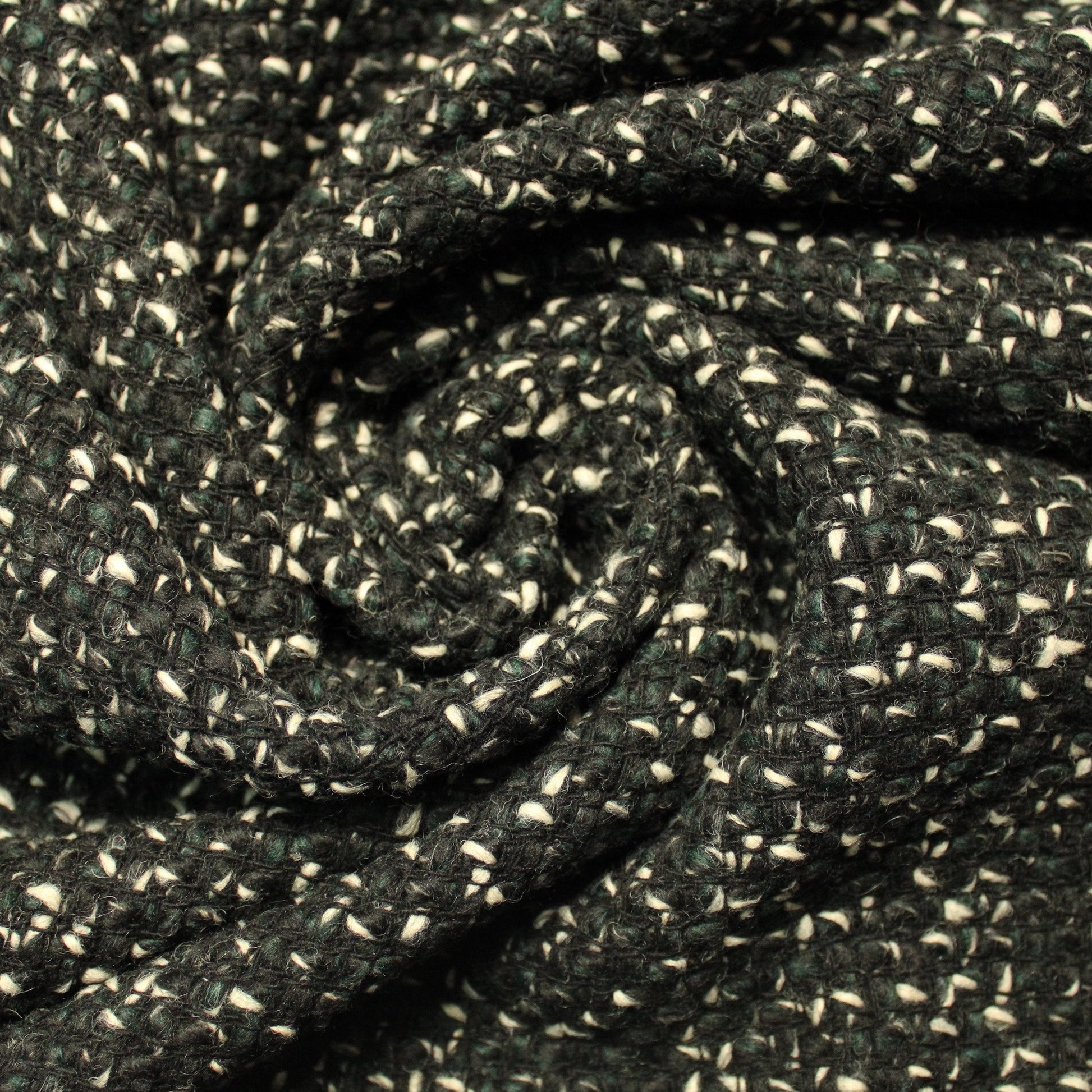 Tissu laine bouclette - ton noir - photo 1/3 | So Tissus