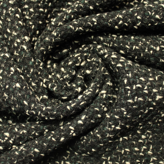 Tissu laine bouclette - ton noir - photo 1/3 | So Tissus