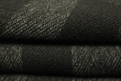 Tissu drap de laine - à carreaux - ton noir - photo 2/4 | So Tissus