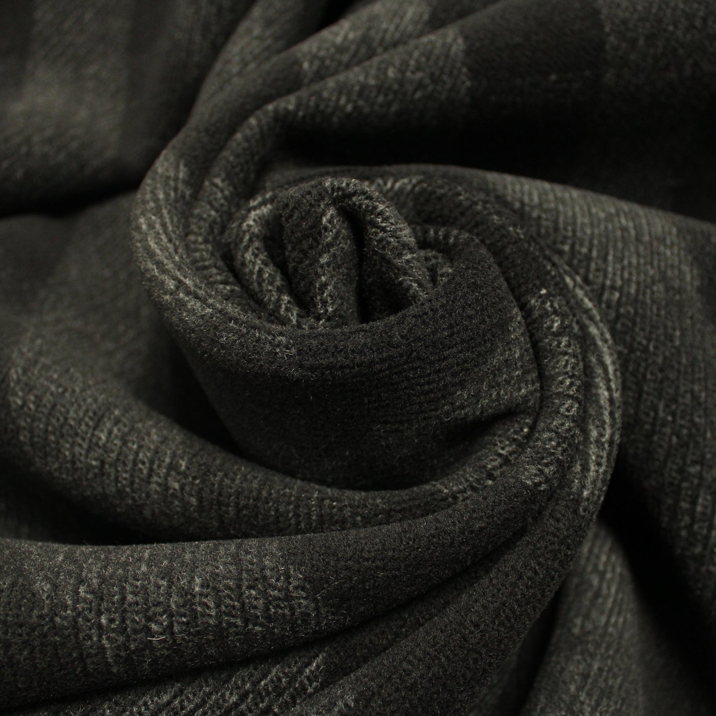 Tissu drap de laine - à carreaux - ton noir - photo 1/4 | So Tissus