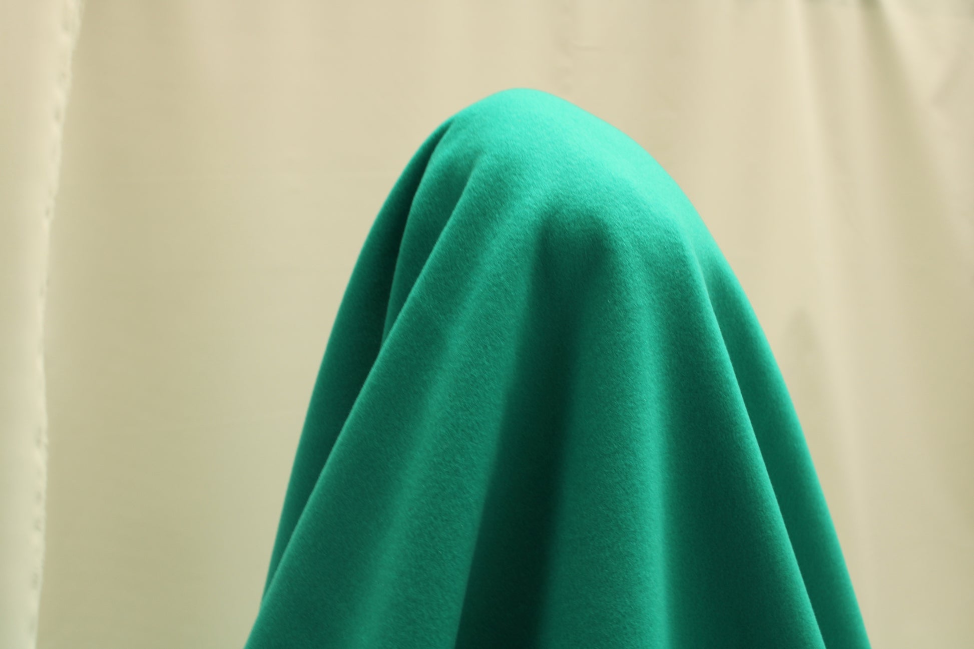 Tissu drap de laine et cachemire - turquoise - photo 3/3 | So Tissus