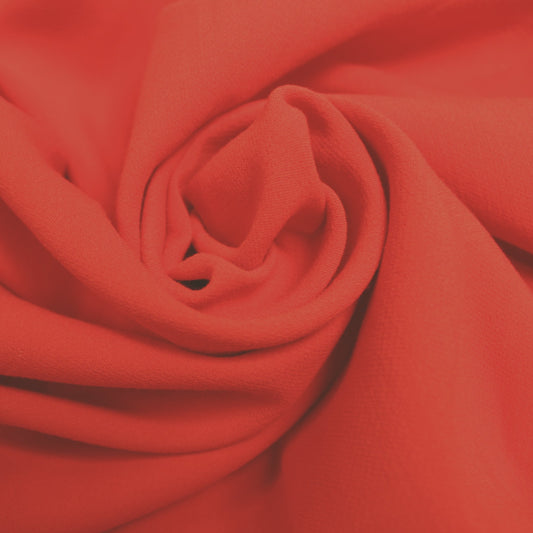 Coupon de 1,7 mètre - crêpe viscose stretch - corail - photo 1/3 | So Tissus