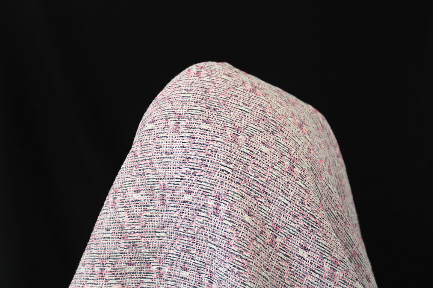 Tissu tweed coton - ton blanc et rose - photo 3/5 | So Tissus
