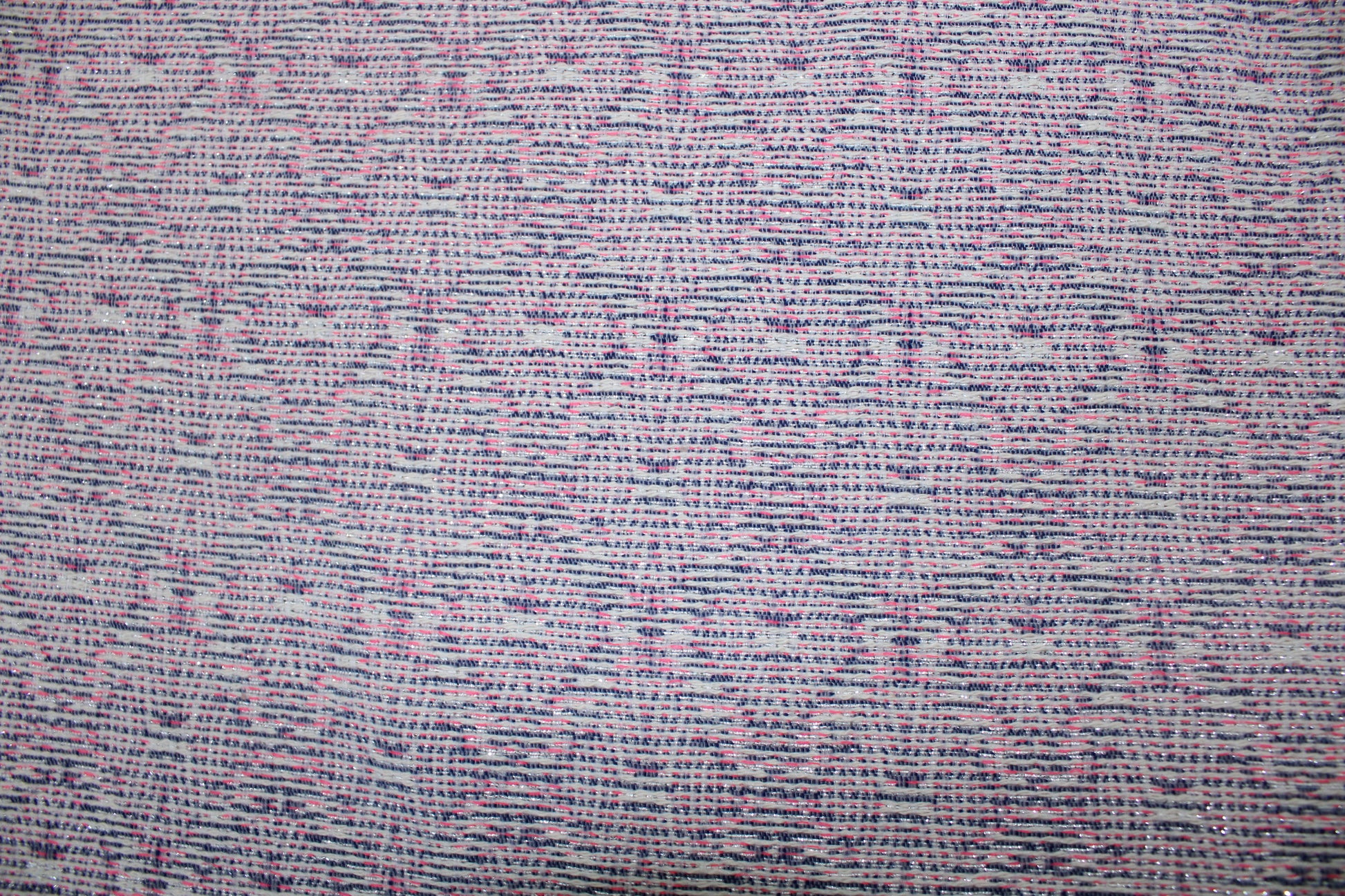 Tissu tweed coton - ton blanc et rose - photo 5/5 | So Tissus