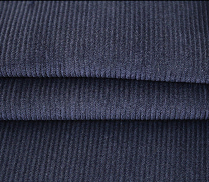 Tissu velours côtelé - bleu marine - photo 2/3 | So Tissus