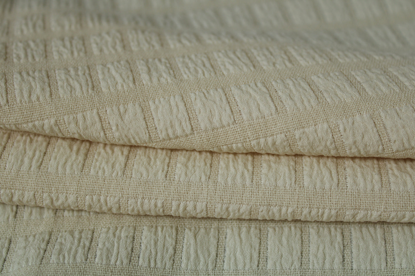 Tissu maille - à carreaux - écrue - photo 2/4 | So Tissus