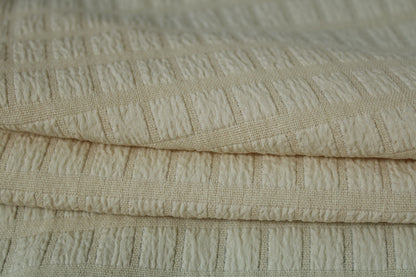 Tissu maille - à carreaux - écrue - photo 2/4 | So Tissus