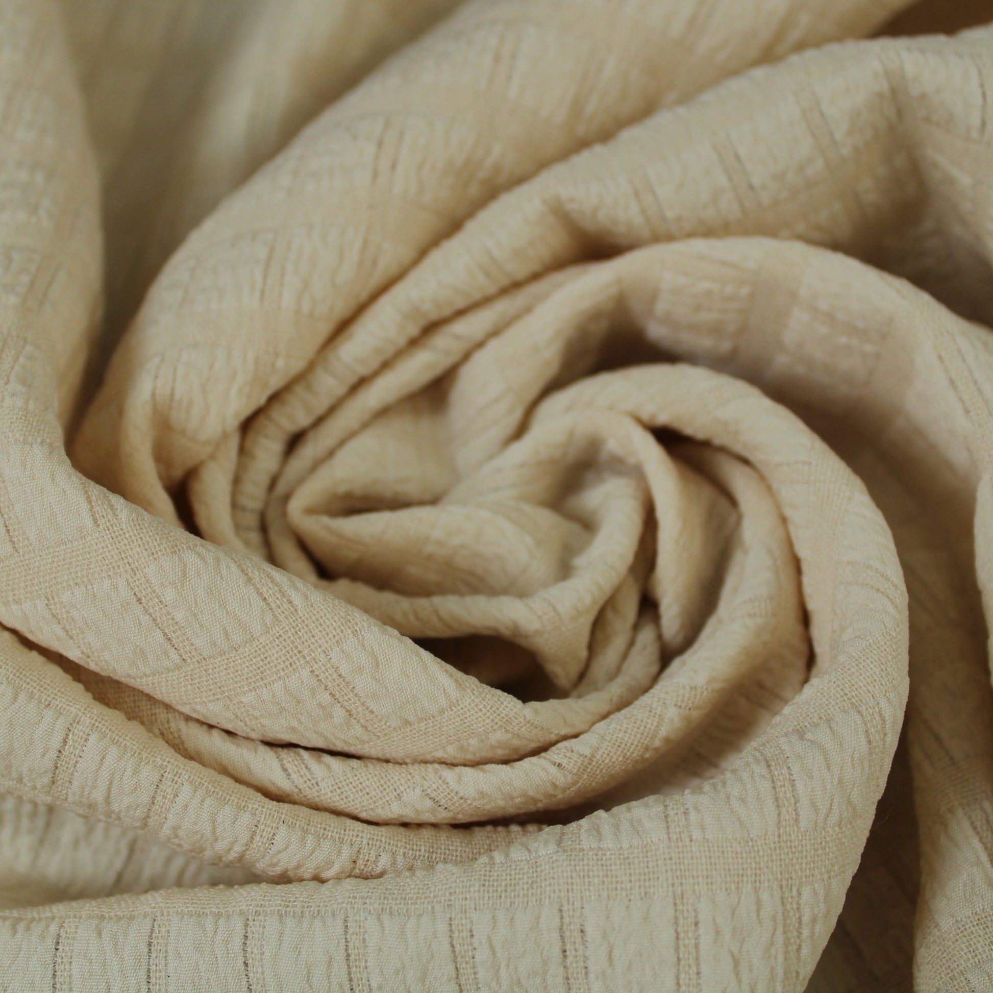 Tissu maille - à carreaux - écrue - photo 1/4 | So Tissus