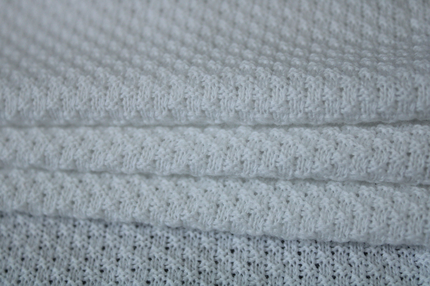 Tissu maille piqué - blanc - photo 2/3 | So Tissus