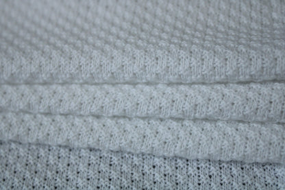 Tissu maille piqué - blanc - photo 2/3 | So Tissus