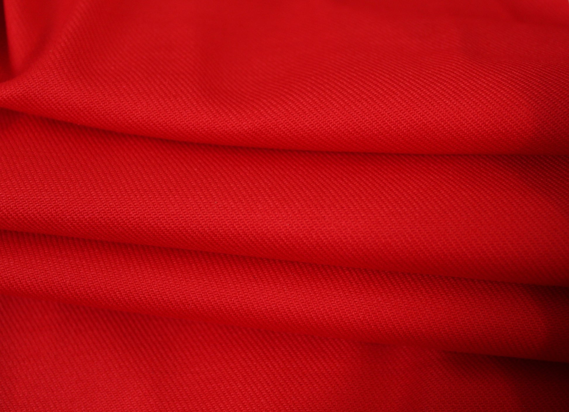 Tissu gabardine coton - rouge - photo 2/3 | So Tissus