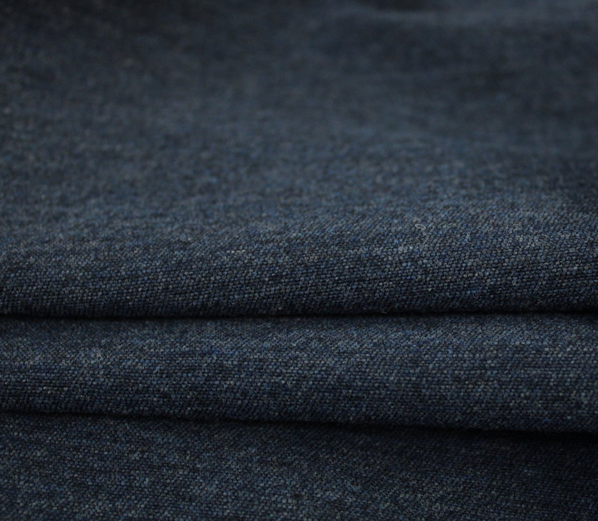 Coupon de 1,7 mètre - gabardine de laine - bleu brut - photo 2/3 | So Tissus