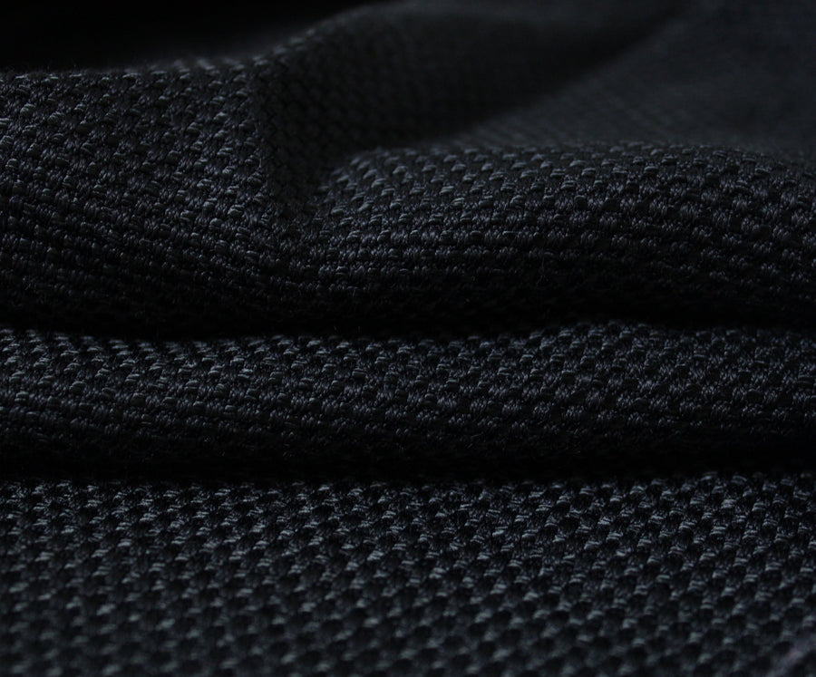 Tissu style raphia - noir
