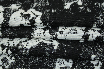 Tissu brocart - motif tâcheté - noir et blanc - photo 2/4 | So Tissus