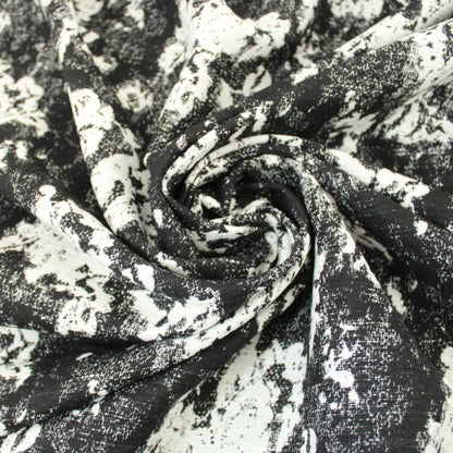 Tissu brocart - motif tâcheté - noir et blanc - photo 1/4 | So Tissus