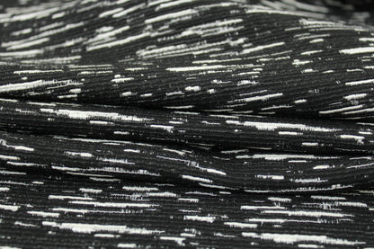Stoff brocart - motif tâcheté - schwarz und weiß