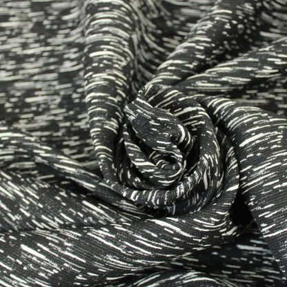 Stoff brocart - motif tâcheté - schwarz und weiß